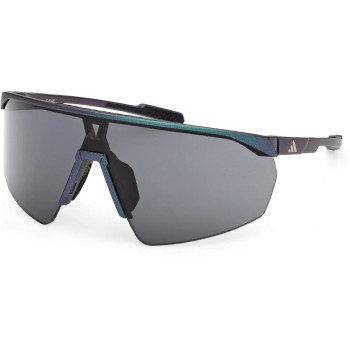 Adidas Sportbrille SP0075, dark green, Erwachsen, Lens smoke