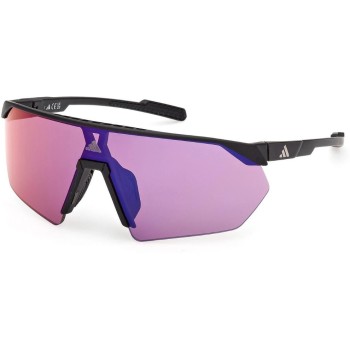 Adidas Sportbrille SP0076, matte black, Erwachsen, Lens gradient mirror violet