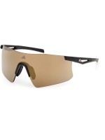 Adidas Sportbrille, SP0122, matte black, Erwachsen, Lens brown mirror