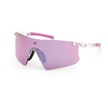 Adidas Sportbrille, SP0122, crystal, Erwachsen, Lens gradient or mirror violet