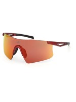 Adidas Sportbrille, SP0122, matte red, Erwachsen, Lens roviex mirror