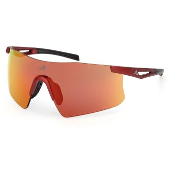 Adidas Sportbrille, SP0122, matte red, Erwachsen, Lens roviex mirror
