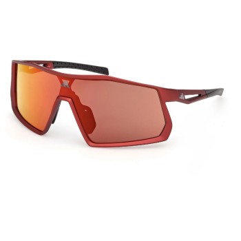 Adidas Sportbrille, KENTRO, SP0123, Erwachsen, Frame matte red