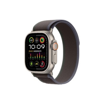 Apple Watch Ultra 2 Natural Titanium Trail Loop bleu/noir M/L