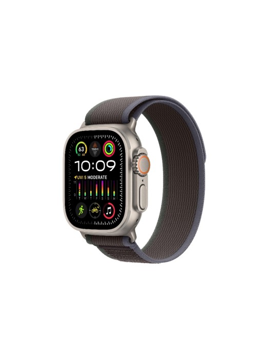 Apple Watch Ultra 2 Natural Titanium Trail Loop bleu/noir M/L