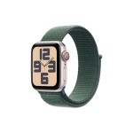 Apple Watch SE 2024 CEL 40 Starlight Loop, mit Lake Green Sport Loop