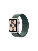 Apple Watch SE 2024 CEL 40 Starlight  Loop, with Lake Green Sport Loop