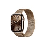 Apple Watch Series 10 46 mm LTE Boucle en titane Gold Milanese S/M