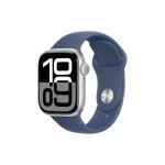 Apple Watch S10 GPS 42 Silver Alu S, mit Denim Sport Band - S/M