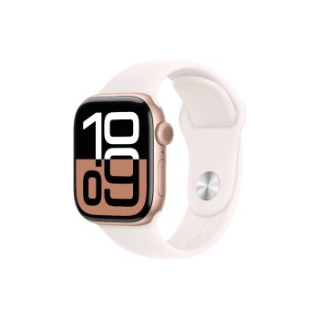 Apple Watch Series 10 42 mm Alu Or Rose Sport Blanc M/L