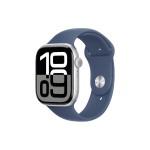Apple Watch S10 GPS 46 Silver Alu S, mit Denim Sport Band - S/M