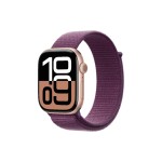 Apple Watch S10 GPS 46 Rose Gold Alu Loop, mit Plum Sport Loop
