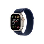 Apple Watch Ultra 2 Natural Titanium Trail Loop bleu S/M