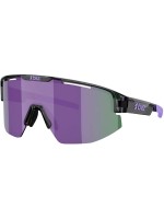 BLIZ Matrix Small, Crystal Black, Sportbrille, Lens Grey w Putple Multi
