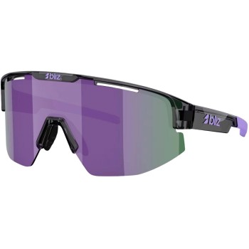 BLIZ Matrix Small, Crystal Black, Sportbrille, Lens Grey w Putple Multi