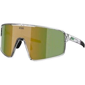 BLIZ P001S, Transparent White, Sportbrille, Lens Brown w Green Multi