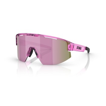 BLIZ Matrix Small, TRANSPARANT PINK, Sportbrille, Lens Brown w rose multi