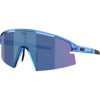 BLIZ P006s, TRANSPARANT BLUE, Sportbrille, Lens Smoke w blue multi
