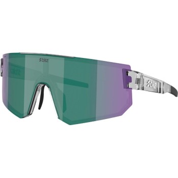 BLIZ P005, CRYSTAL BLACK, Sportbrille, Lens Green w Green multi