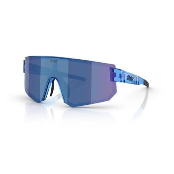 BLIZ P005s, TRANSPARENT BLUE, Sportbrille, Lens Smoke w Blue multi