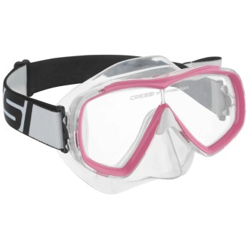 CRESSI ESTRELLA JR TXLE STRAP MASK, CLEAR/PINK CRESSI ESTRELLA JR TXLE STRAP MASK, CLEAR/PINK