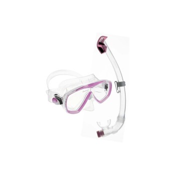 CRESSI Estrella + Seal Dry Snorkel Combo Clear/Pink CRESSI Estrella + Seal Dry Snorkel Combo Clear/Pink