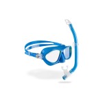 CRESSI Moon + Top Snorkel Combo Light Blue/Lime