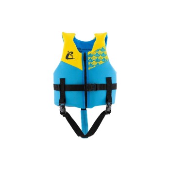 FROGGY SWIM VEST AZURE/YELLOW, 3/6YEARS