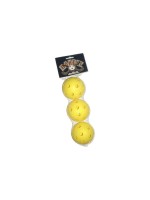 Eurostick Balle d’unihockey Pack de 3 floorball Jaune