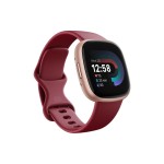 Fitbit Montre de sport GPS Versa 4 Smartwatch Rouge foncé/Rose