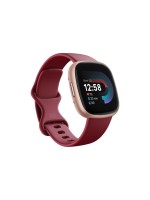 Fitbit Montre de sport GPS Versa 4 Smartwatch Rouge foncé/Rose