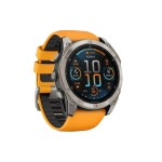 GARMIN Montre de sport Fenix 8 AMOLED Sapphire, 51 mm Orange