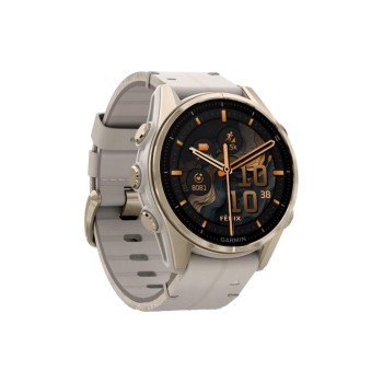 Garmin Fenix 8 AMOLED Sapphire, 43mm, Soft Gold Stainless, Gray Band