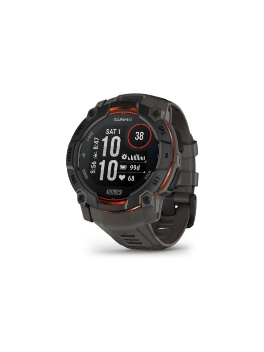 GARMIN Montre de sport Instinct 3 Solar Noir/charbon 50 mm