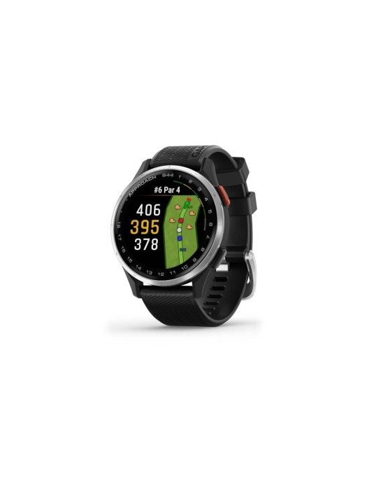 GARMIN Montre de sport GPS Approach S44 noir/argent, ruban, 20mm