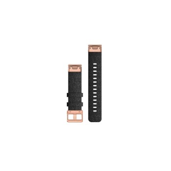 Garmin fenix 6s 20mm QuickFit, Hthr Black Nylon Band w/Rose Gold