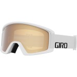 Giro Semi Flash Goggle white, white wordmark, amber gold S2, yellow S0