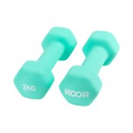 KOOR Kurzhantel 2 kg mint grün, 2 kg, Neopren, mint grün