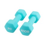 KOOR Kurzhantel 3 kg blue, 3 kg, Neopren, blue