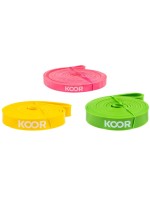 KOOR Fitnessband pink, gelb, grün Kit, leicht bis mittel