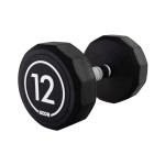 KOOR Kurzhantel 12 kg black , 12 kg, Gummi, black 