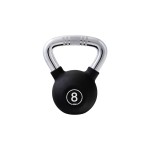 KOOR Kettlebell 8 kg black , 8 kg, Gummi, black 
