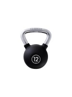 KOOR Kettlebell 12 kg black , 12 kg, Gummi, black 