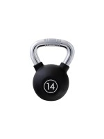 KOOR Kettlebell 14 kg black , 14 kg, Gummi, black 