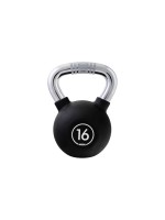 KOOR Kettlebell 16 kg black , 16 kg, Gummi, black 