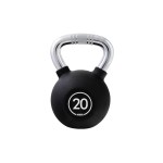 KOOR Kettlebell 20 kg black , 20 kg, Gummi, black 