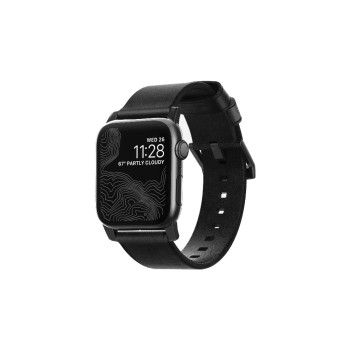 Nomad Bracelet en cuir Modern Strap Apple Watch Noir/Noir