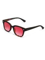 OKKIA Lunettes de soleil Giovanni Noir Havane, Lentille rouge