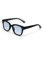 OKKIA Lunettes de soleil Giovanni noir, lentille bleue