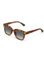 OKKIA Lunettes de soleil Giovanni Sahara Havana, Lentille verte